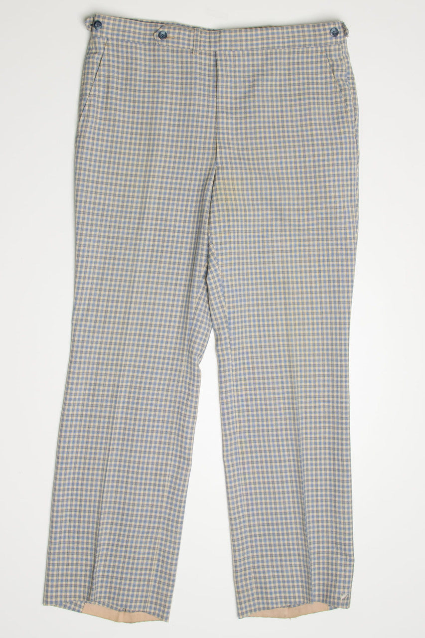 Vintage Blue Plaid Badowers Pants