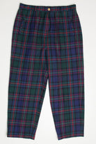 Blue & Green Plaid Wool Pants (sz. 34)
