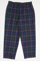 Blue & Green Plaid Wool Pants (sz. 34)