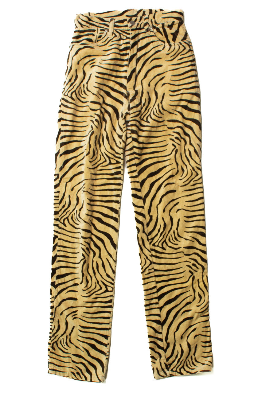 Vintage Junior Wrangler Zebra Print Pants (1980s)