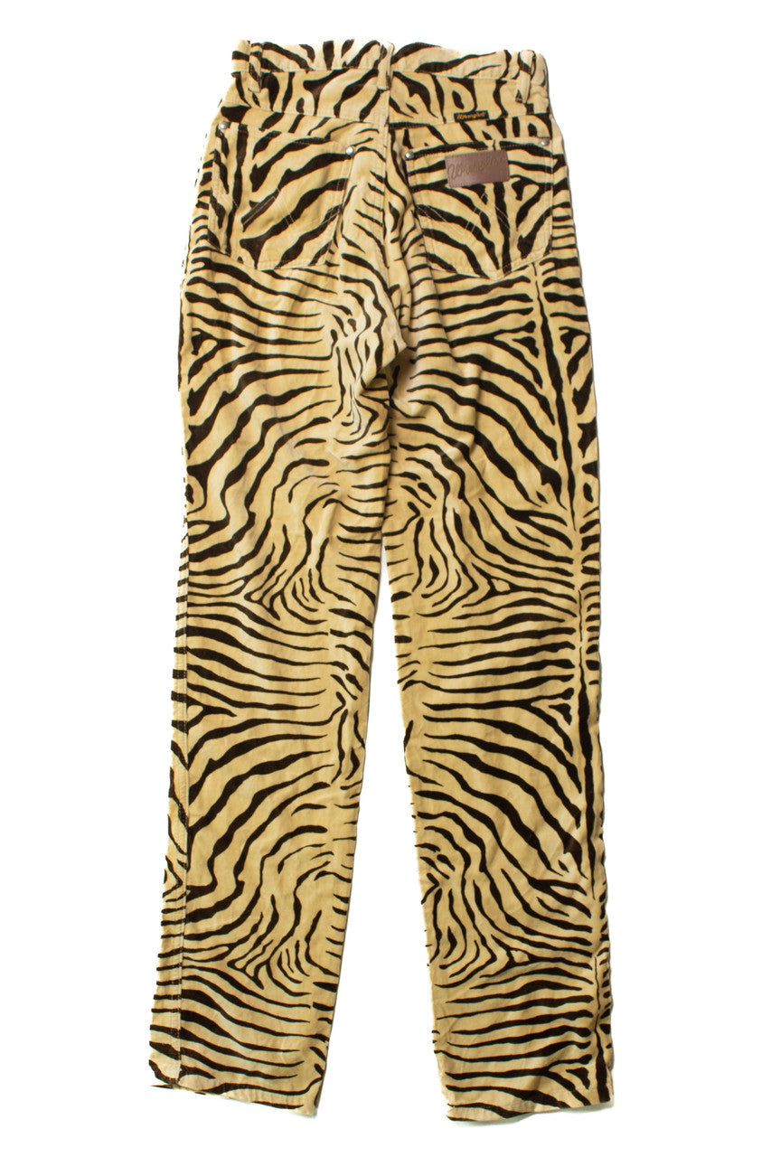 Vintage Junior Wrangler Zebra Print Pants (1980s)
