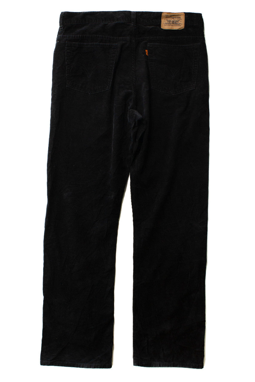 Vintage Black Corduroy Orange Tab Levi's Pants (1990s)