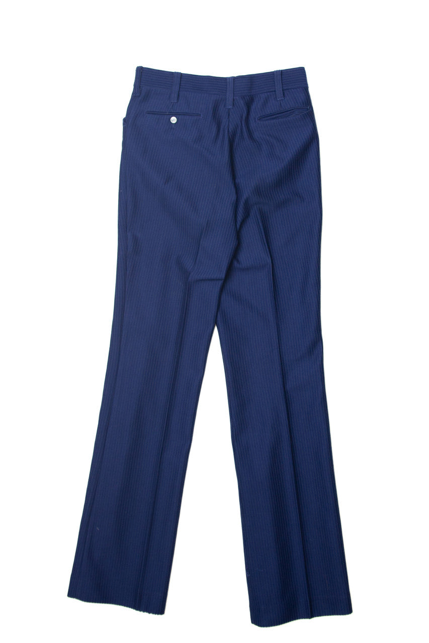 Vintage  Pinstriped Dark Blue Pants