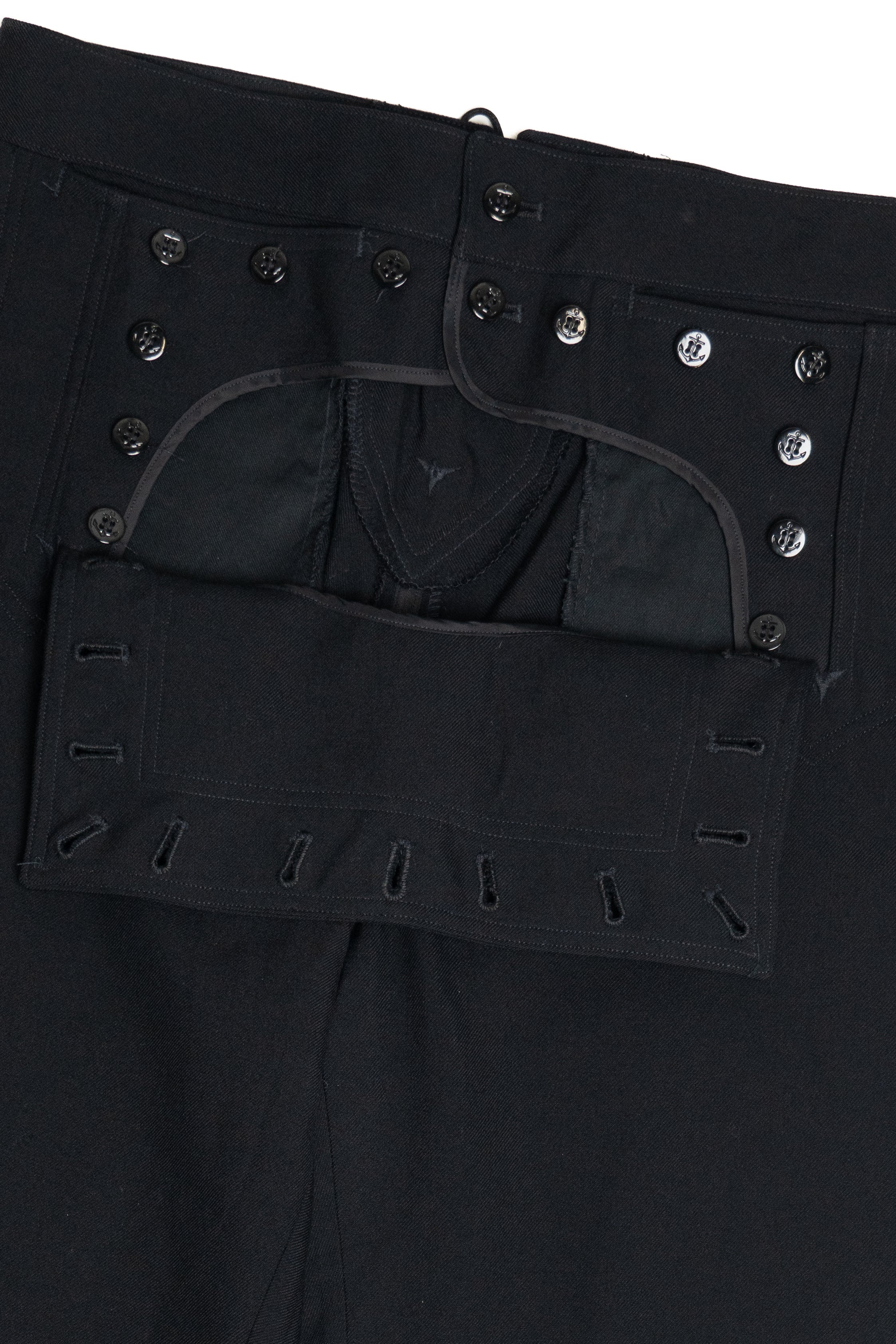 Sailor Deckhand Lace-Back Bell Bottom Pants Navy Military Uniform