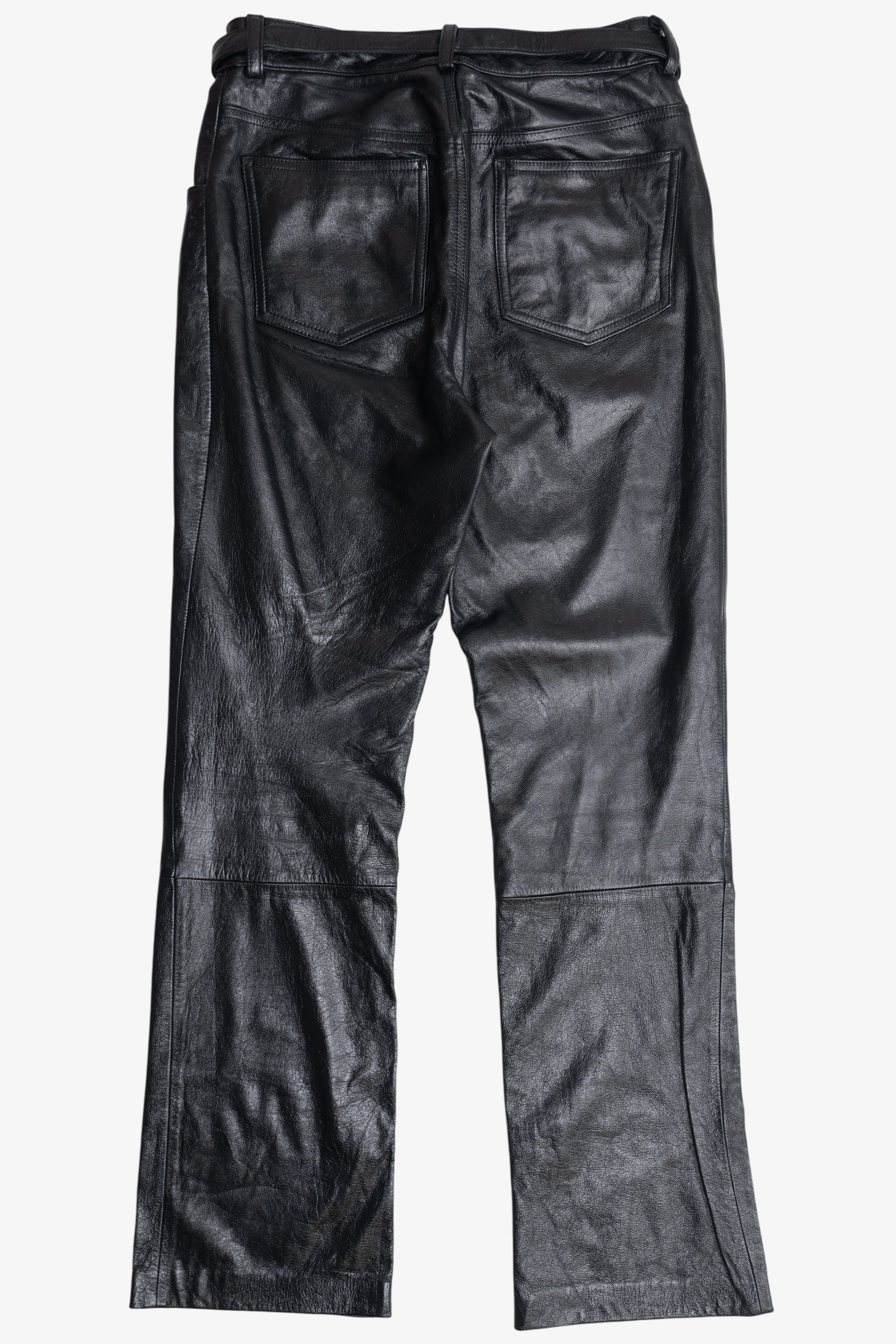 Vintage Wilson's Maxima Leather Bootcut Pants With Belt (2000s)