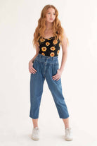 Vintage Paper Bag Waist Lee Denim Jeans 676 (sz. 9 Med)