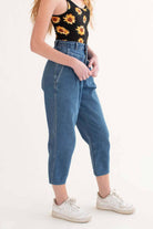 Vintage Paper Bag Waist Lee Denim Jeans 676 (sz. 9 Med)