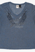 Blue Harley Davidson V-Neck T-Shirt (2010s)