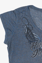 Blue Harley Davidson V-Neck T-Shirt (2010s)