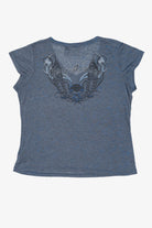 Blue Harley Davidson V-Neck T-Shirt (2010s)