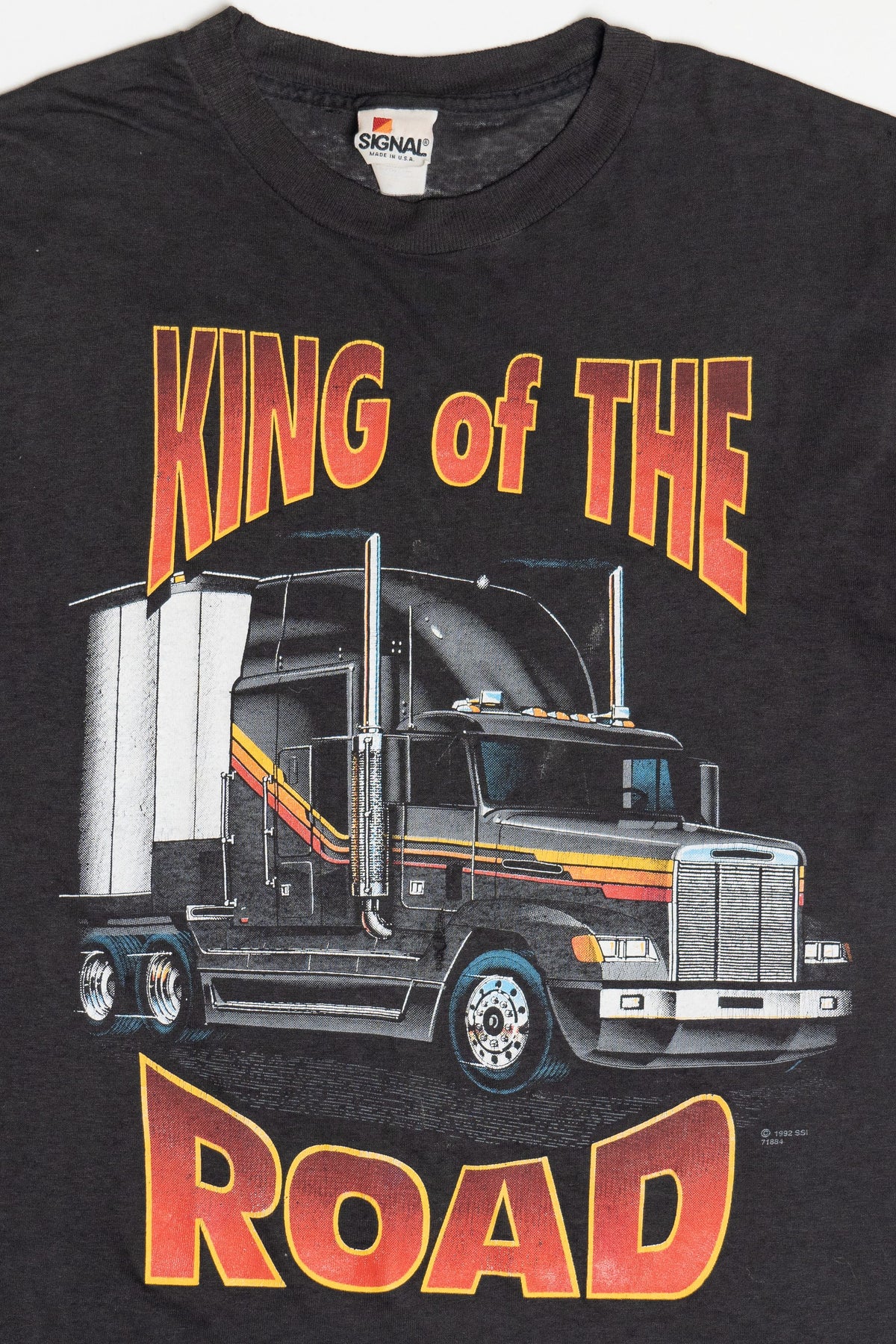 Vintage "King Of The Road" Semi-Truck Paper Thin T-Shirt (1990s)
