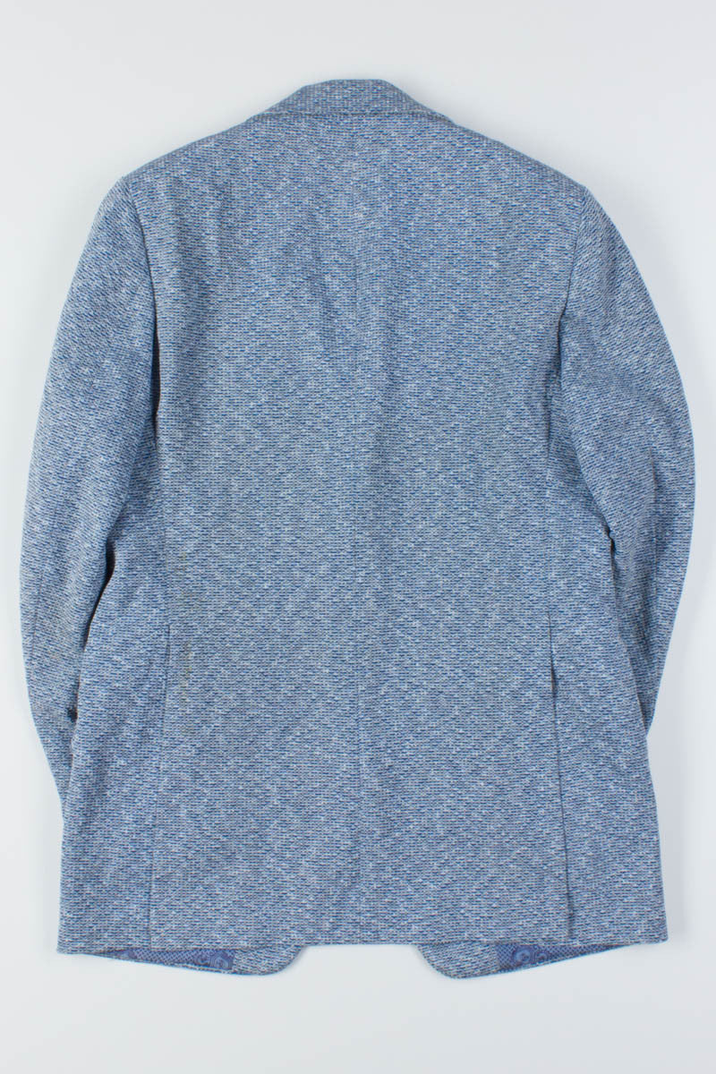 Blue Textured Oversized Vintage Blazer
