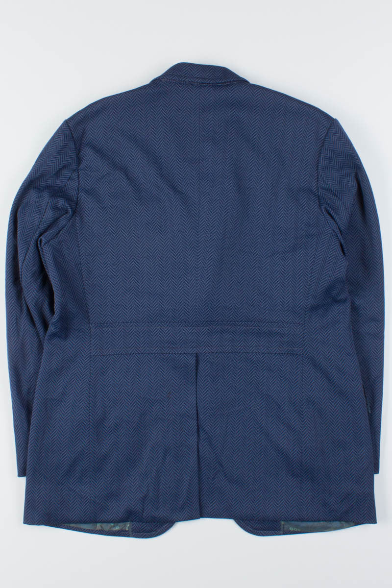 Blue Chevron Oversized Vintage Blazer