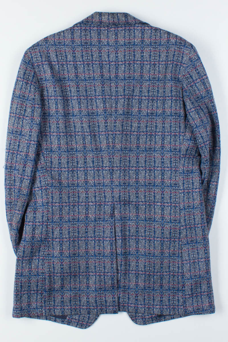 Blue Woven Plaid Vintage Blazer