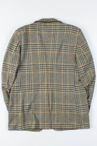 70s Green & Gold Plaid Vintage Blazer