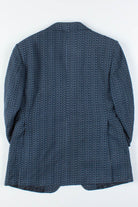 Blue Chevron Stripes Vintage Blazer