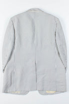Grey Seersucker Oversized Vintage Blazer