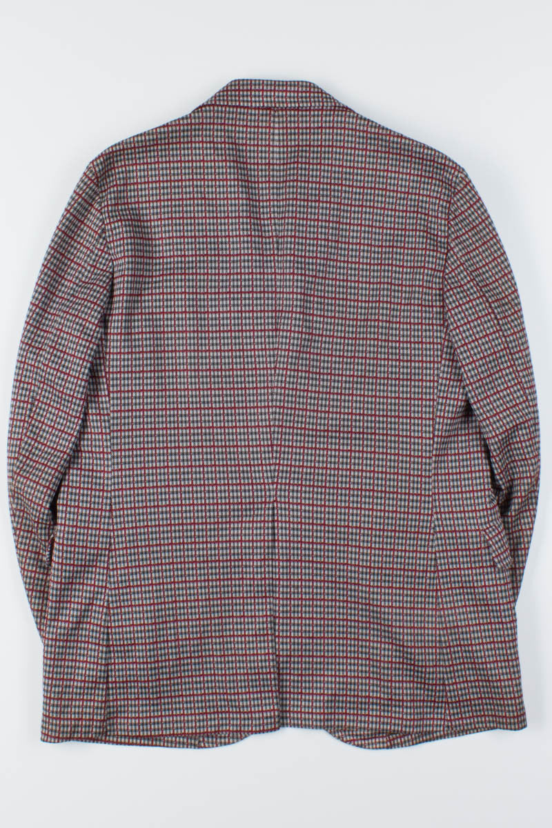 Red & Black Plaid Oversized Vintage Blazer