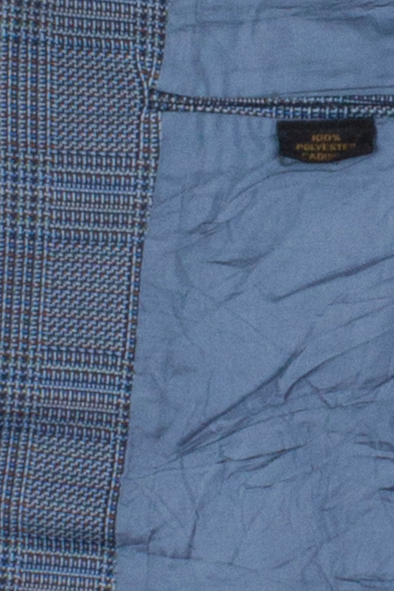 Blue Grey Plaid Vintage Blazer