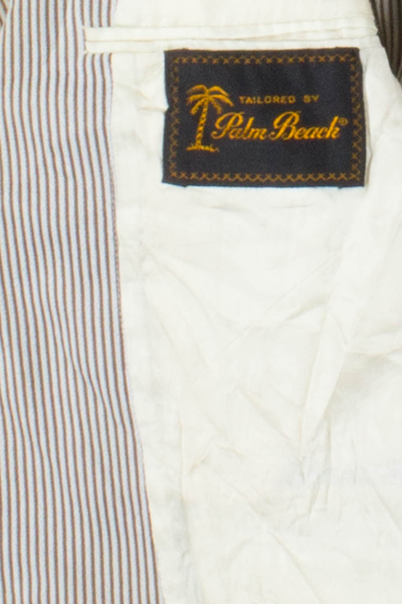 Brown Seersucker Vintage Blazer