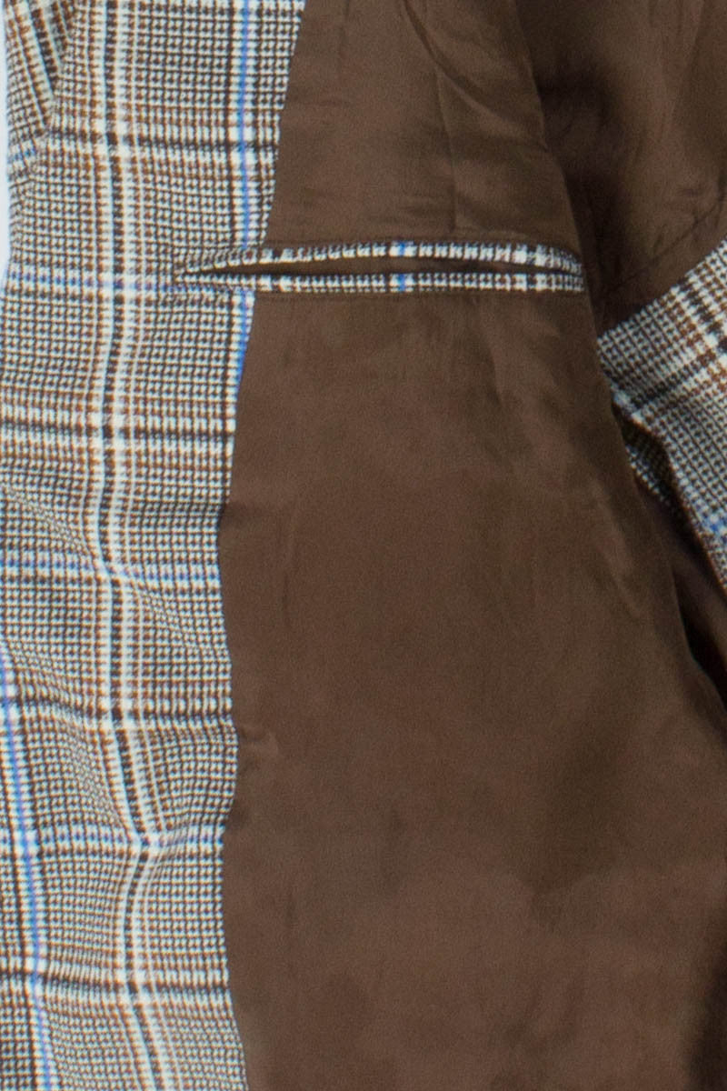 Brown & Blue Plaid Vintage Blazer