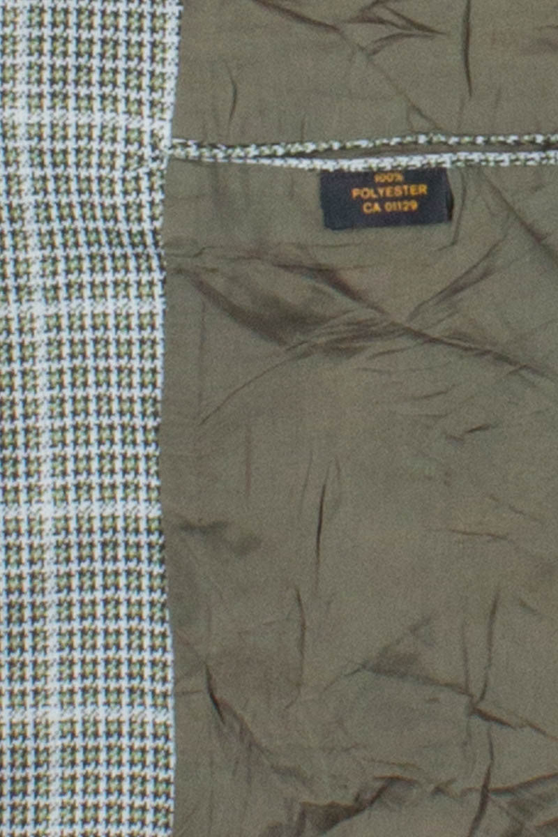 Olive Windowpane Oversized Vintage Blazer