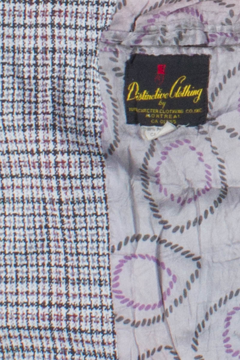 Grey & Red Plaid Vintage Blazer