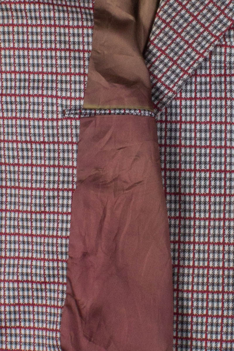 Red & Black Plaid Oversized Vintage Blazer