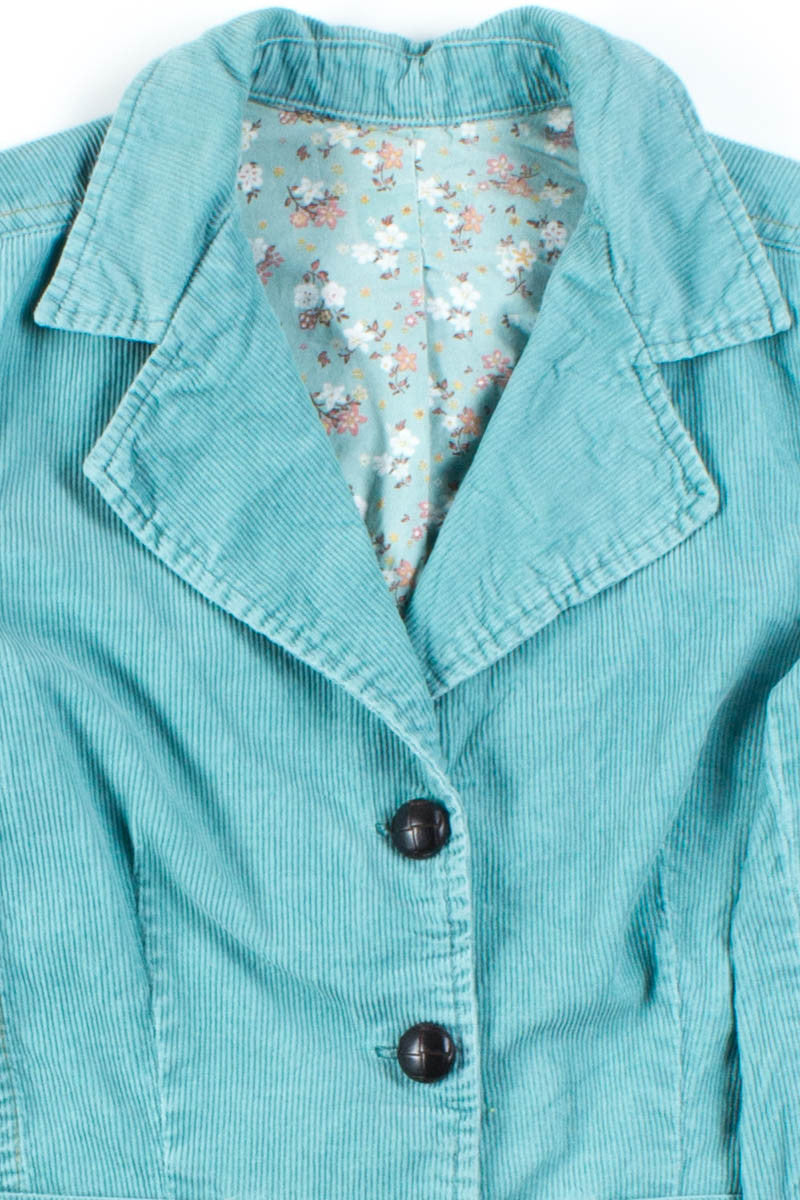 Aqua Corduroy Blazer