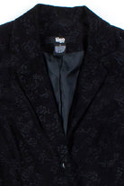 Black Floral Corduroy Blazer