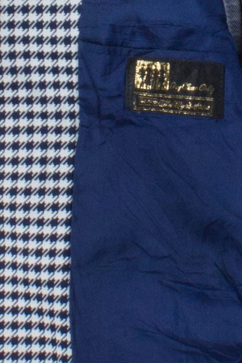 Navy Houndstooth Vintage Blazer
