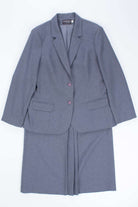90s Grey Skirt Suit