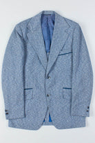 Blue Textured Oversized Vintage Blazer