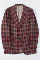 Dark Red Plaid Oversized Vintage Blazer