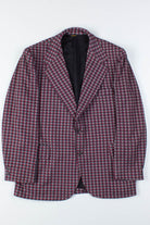Red Patterned Oversized Vintage Blazer