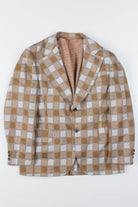 Brown Checkerboard Vintage Blazer