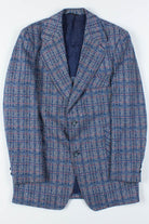 Blue Woven Plaid Vintage Blazer