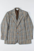 Brown & Blue Plaid Vintage Blazer