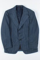 Blue Chevron Stripes Vintage Blazer