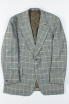 Olive Windowpane Oversized Vintage Blazer