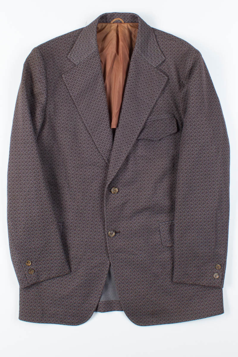 Brown Pattern Oversized Vintage Blazer