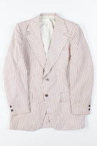 Burgundy Seersucker Vintage Blazer