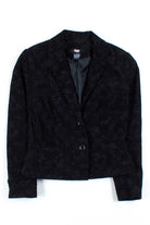 Black Floral Corduroy Blazer