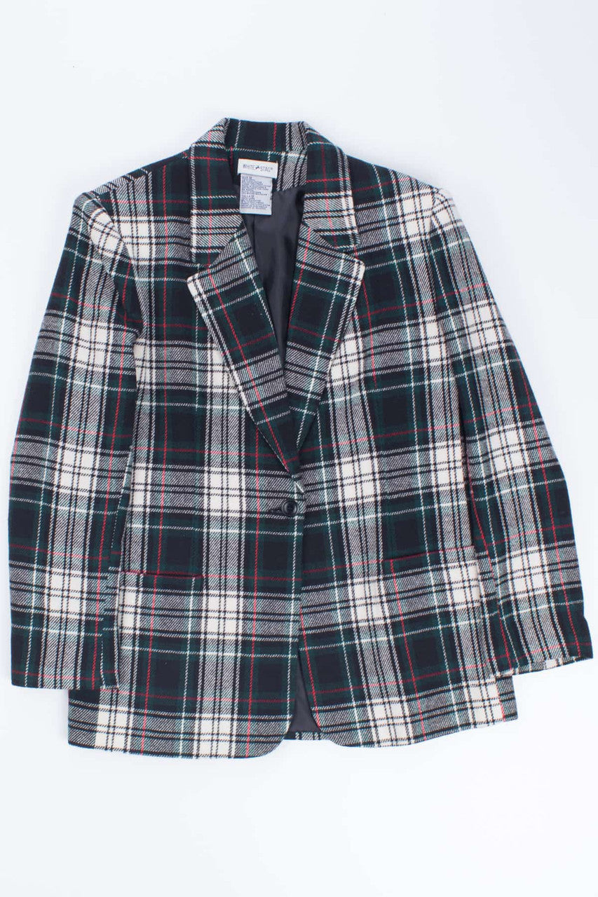 Green Plaid Vintage Blazer