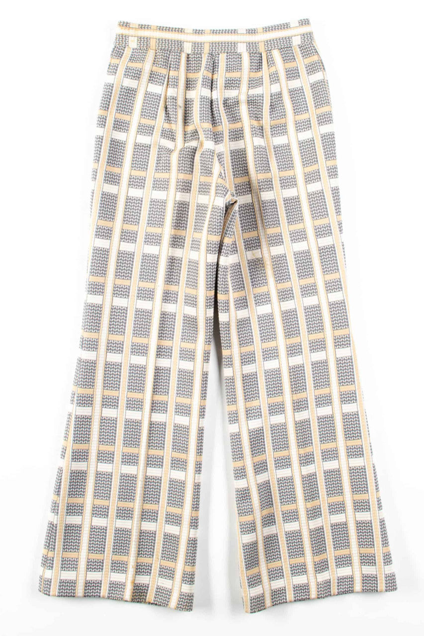 Grey & Beige Bell Bottom Pants (sz. 10)