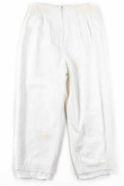 White High Waisted Gold Chain Pants (sz. 6)
