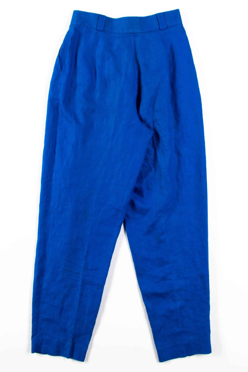 Royal Blue Linen Louis Feraud Pants (sz. US 8)