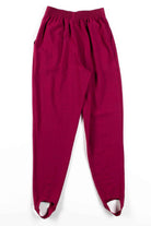 Burgundy Pull-On Pants w/ Stirrups (sz. 6 Average)
