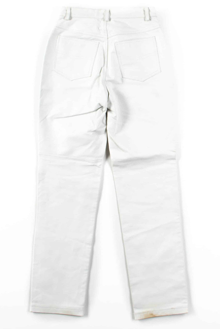 White Leather Pants (sz. 6)