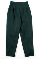 Dark Green Pleated Vintage Pants (sz. 8)